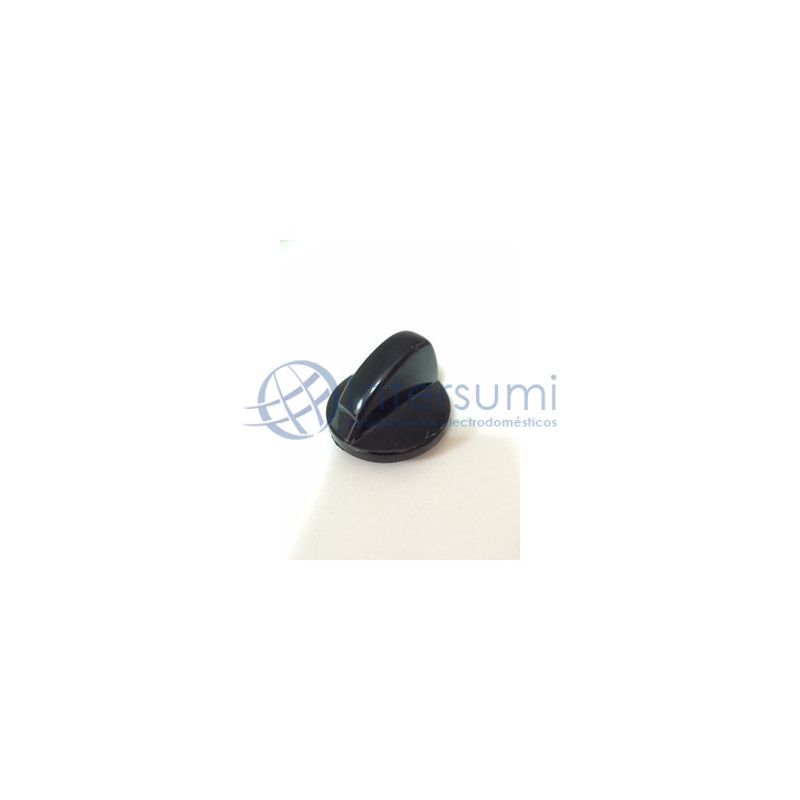 Bouton plaque Teka noir, axe court 83030426