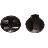 Bouton plaque Teka marron avec axe