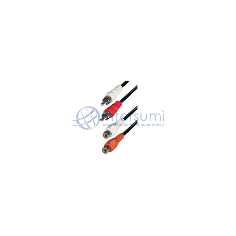 Câble 2 RCA mâle vers 2 RCA femelle 1,5 m stéréo E-a11