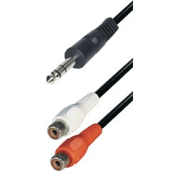 Jack m 6,3ST - 2RCA f 0,2m E-A50