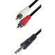 Cable 2rca m - jack m 6,3 st 1,5m A60