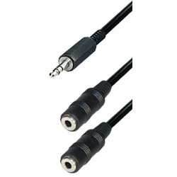 Câble Jack m 3,5ST - 2x Jack f 3,5ST 0,2m A71
