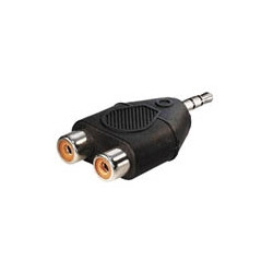 Adaptateur 3,5ST m - 2xRCA f E-AC17