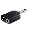 CONEXIÓN ADAPTADOR JACK 6,3 mm. MACHO A 2 JACK 6,3 mm. HEMBRA. E-AC7