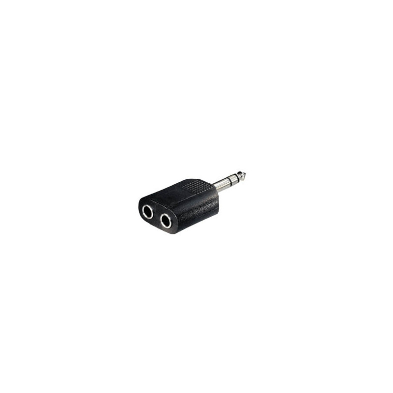 CONEXIÓN ADAPTADOR JACK 6,3 mm. MACHO A 2 JACK 6,3 mm. HEMBRA. E-AC7