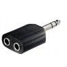 CONEXIÓN ADAPTADOR JACK 6,3 mm. MACHO A 2 JACK 6,3 mm. HEMBRA. E-AC7