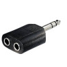 Connexion adaptateur Jack 6,3 mm mâle vers 2 Jack 6,3 mm femelle E-AC7