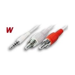 Cable audio para iphone 3, 5mm st m - 2 x rca h AI3W