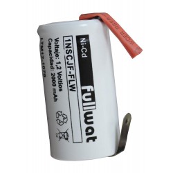 Bateria 1,2V 2000MAH con terminales NI-CD (alto 42 mm, diametro 22MM) (1NSCJF-FLW)  BATE-SC-L