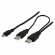 Cable 2 usb tipo a hembra - 5 pin mini usb hembra C165