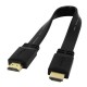 Cable plano HDMI 1.4. HDMI macho 19PIN - HDMI macho 19 pin, negro, contactos dorados, 1M C198-1F