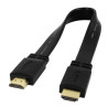 Câble plat HDMI 1.4 HDMI mâle 19PIN - HDMI mâle 19 pin, noir, contacts dorés, 1M C198-1F