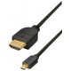Cable HDMI alta velocidad HDMI macho tipo a - MicroHDMI macho tipo d, 2 metros