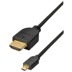 Câble HDMI haute vitesse HDMI mâle type A - MicroHDMI mâle type D, 2 mètres