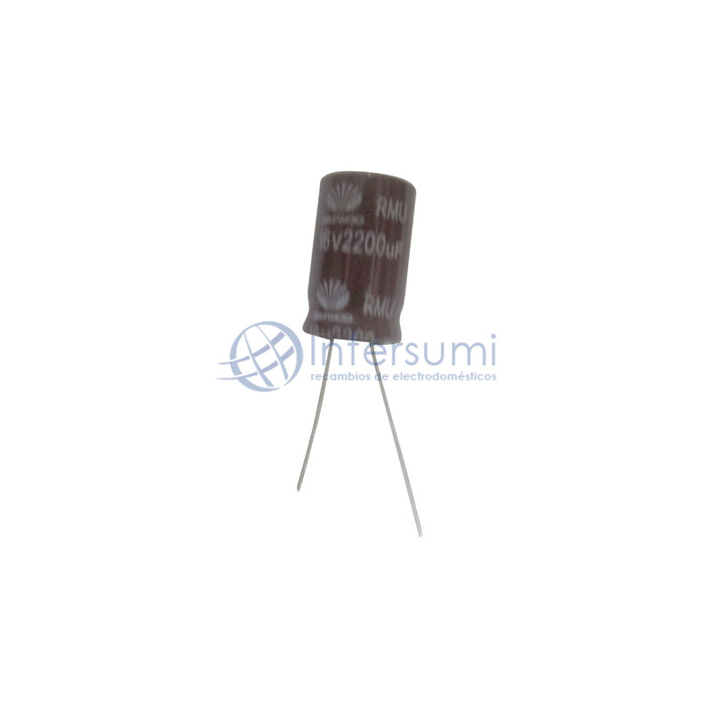 Condensateur électrolytique 2200MF-16V 105 13X26 CERL-2200MF-16V