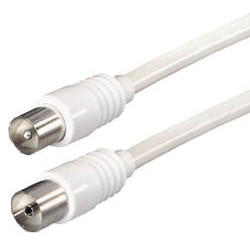 Câble antenne IEC mâle-femelle blanc 1,5m E-FK1Z