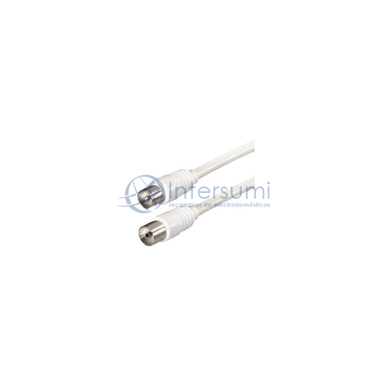 Câble antenne IEC mâle-femelle blanc 1,5m E-FK1Z