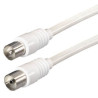 Câble antenne IEC mâle-femelle blanc 1,5m E-FK1Z