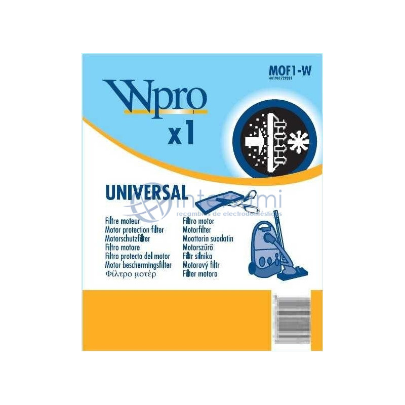 Filtre moteur aspirateur universel MOF1-W 481981729201