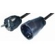 Cable prolongador schuko negro 3X1,5mm2 NV8-3H