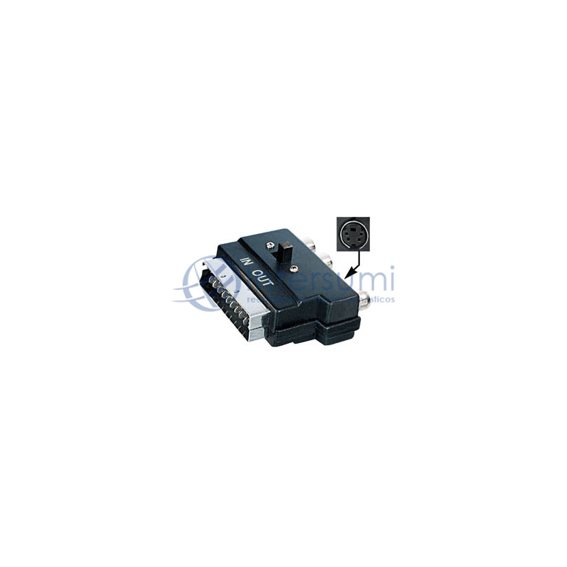 Adaptateur péritel vers 3xRCA (IN-OUT)+HOSIDEN E-V49SV