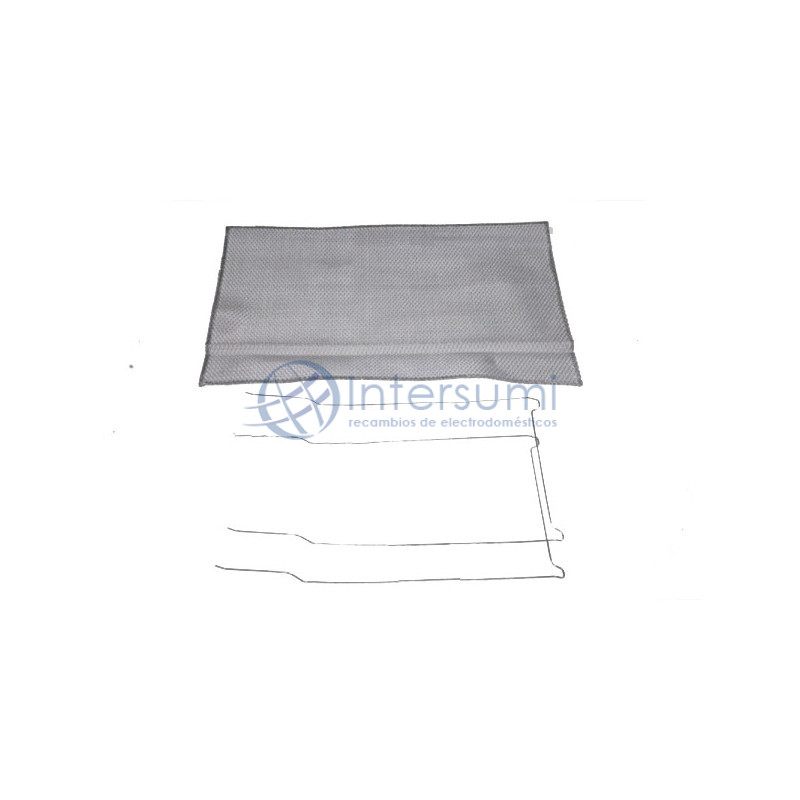 Filtre métallique hotte aspirante Whirlpool AKG767, AKR415, 49x36cm 481948048166