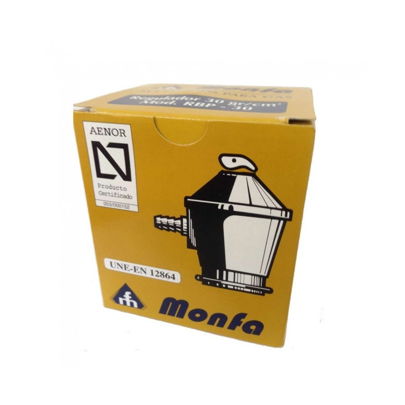 REGULADOR GAS BUTANO DE MUY BUENA CALIDAD PROPIO PARA VIVIENDAS 30 grs 44UN0010R