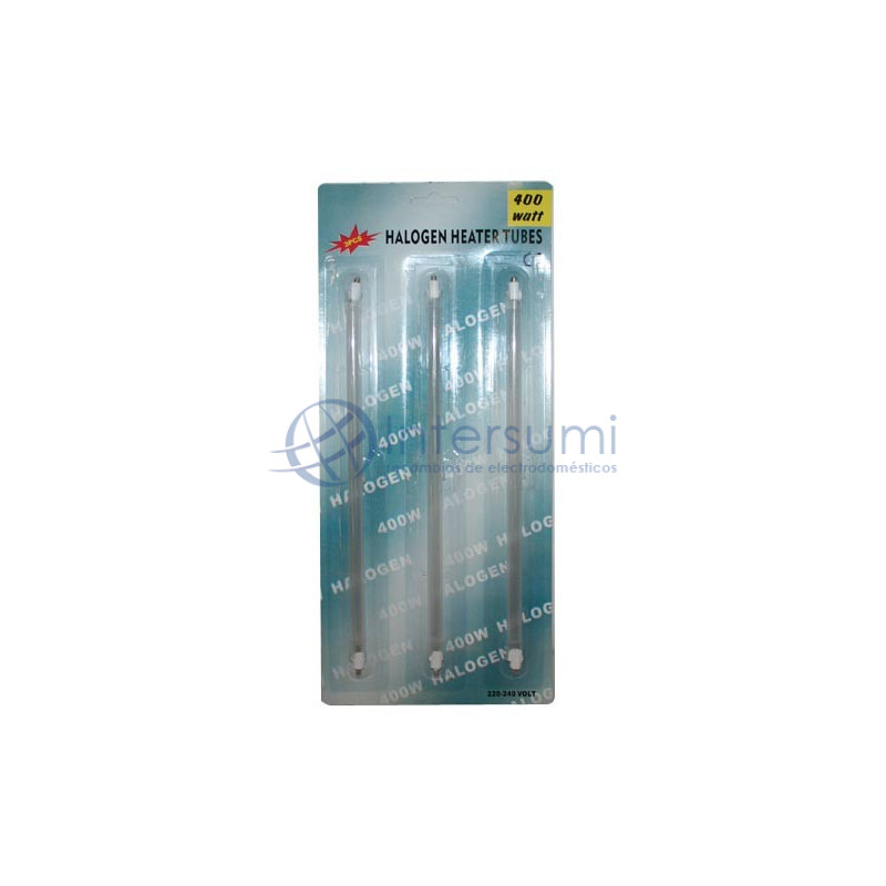 Résistance halogène quartz 27 cm, 400W, 220V 3 unités 49CC017A