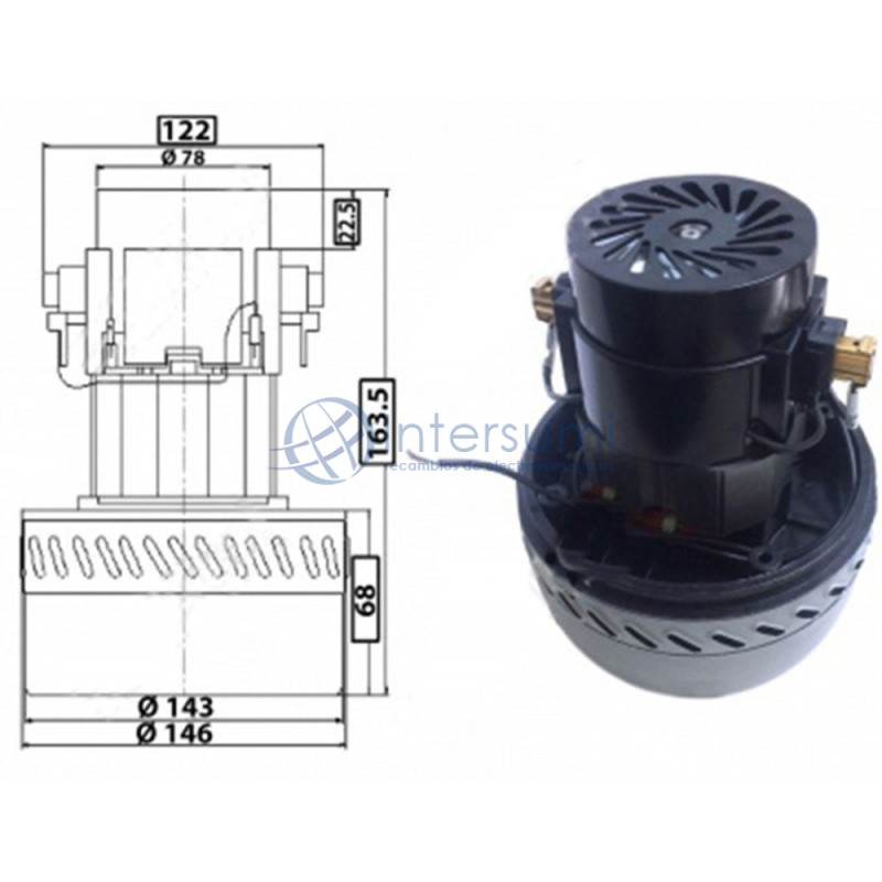 MOTEUR ASPIRATEUR UNIVERSEL 1000W 54AS219R