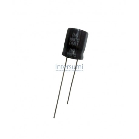 Condensador electrolitico 100mf-63v 105º R5. CERL-100MF-63V