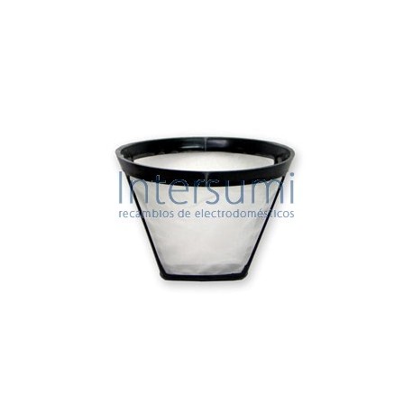Filtro cafetera universal, metalico, nº 4. (11cm d iametro X 8,5cm alto) 120UN0214