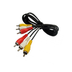 Câble 3 x RCA mâle à 3 x RCA mâle, 3 mètres. E-V12-3