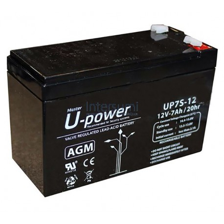 BATERIA PLOMO 12V-7A, MEDIDAS: 150X94X6 BATEP12.7