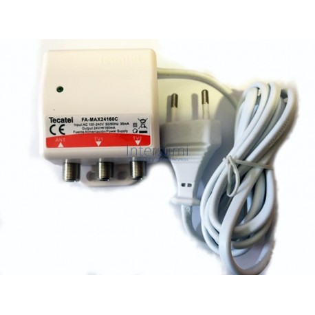 FUENTE DE ALIMENTACIÓN TECATEL 220V, SALIDA 24V, 160MA, 2 SAL. FA-MAX24160C