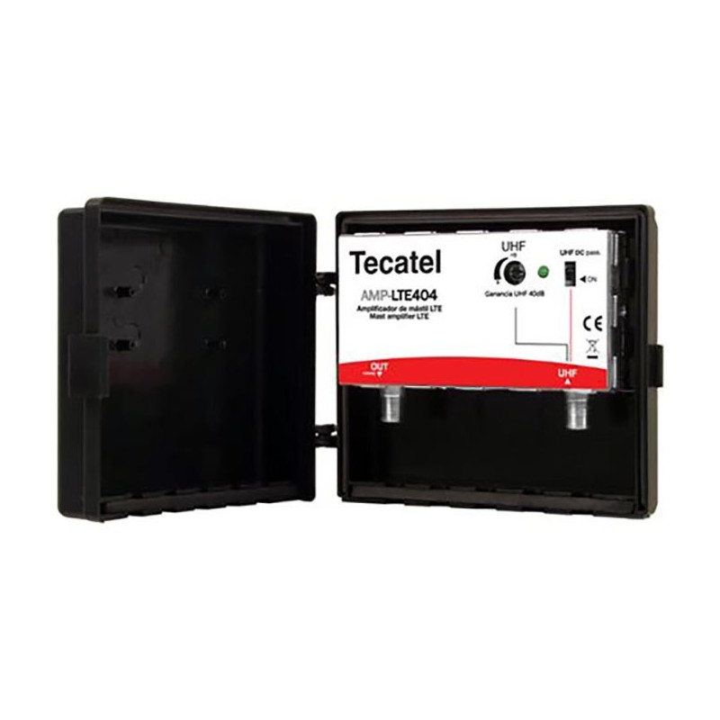 AMPLIFICADOR MÁSTIL 40DB TECATEL, UHF, LTE AMP-LTE404F