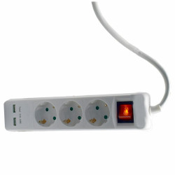 Multiprise 3 prises avec 2 ports USB 3B-USB