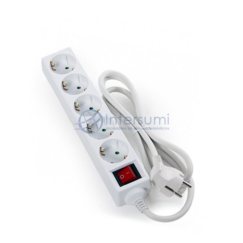Multiprise 5 prises Schuko avec interrupteur 1,5 mètres REGLETA-5BI