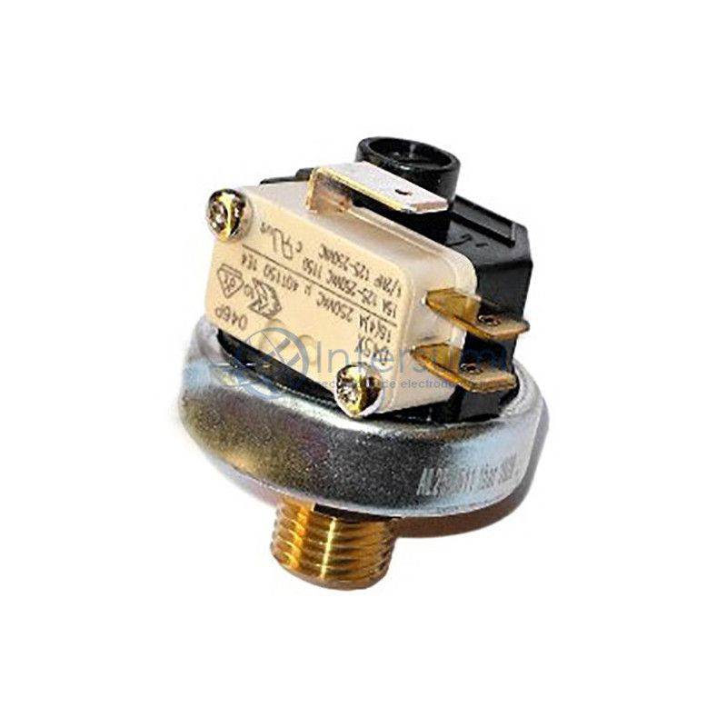 PRESSOSTAT POUR CENTRALE DE REPASSAGE 1/4, 6 BARS, RÉGLABLE DE 2 À 6 BARS 49BQ023