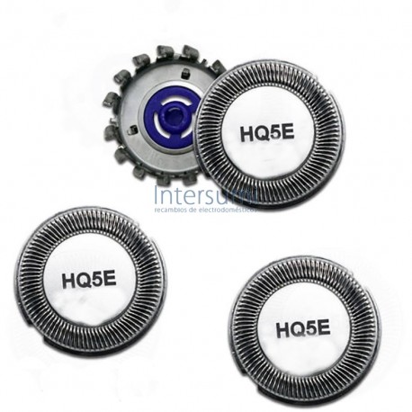 CUCHILLAS ADAPTABLE PARA AFEITADORA HQ56, HQ5, KIT 3 UNIDADES. 49PH0061A