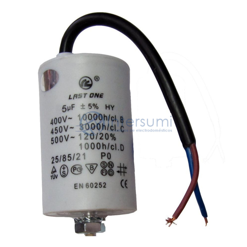 Condensateur de démarrage moteurs 5MF-450V 12AG0250
