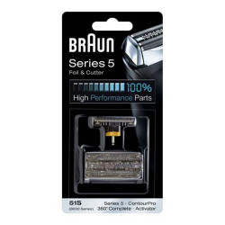 Grille et lame Braun 51S - 8000 Series argent 81626279