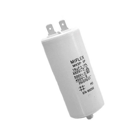 CONDENSADOR PARA MOTORES 18MF - 450V  12AG011