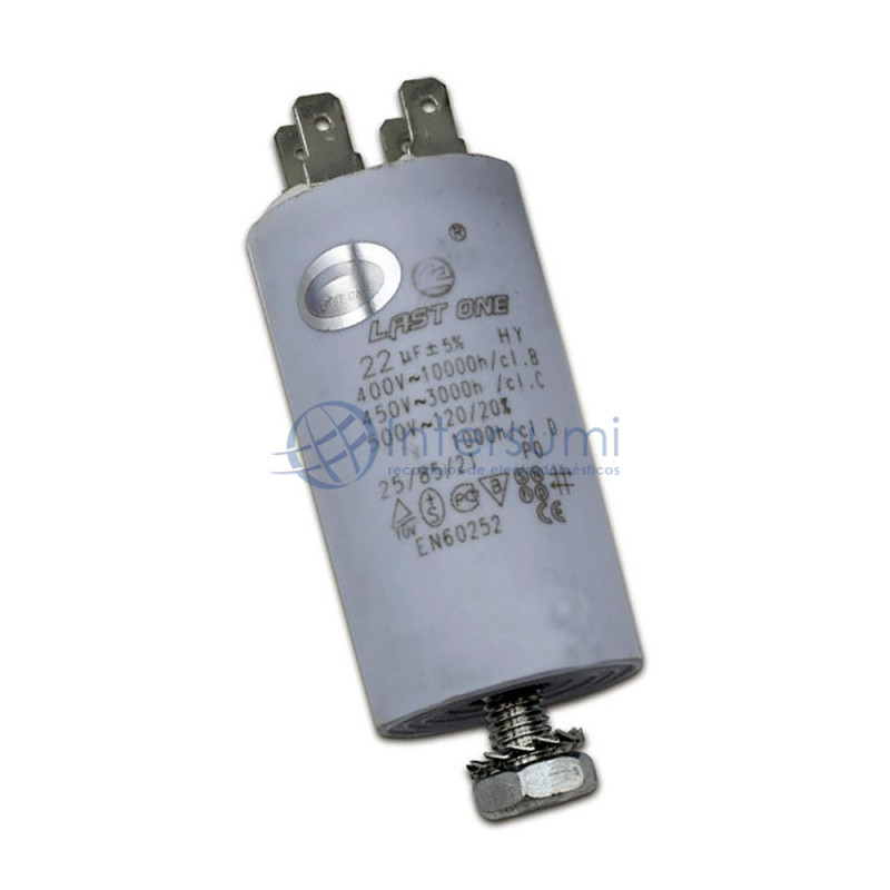Condensateur de démarrage moteur 22MF - 450V 12AG014