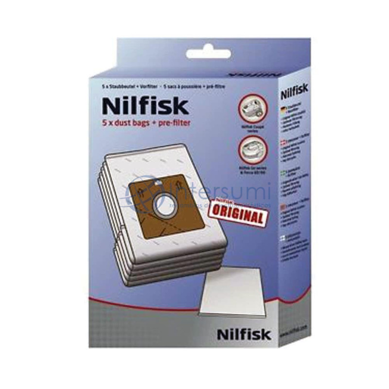 Sac aspirateur Nilfisk Compact, One, Coupe, Go, 5 unités 78602600