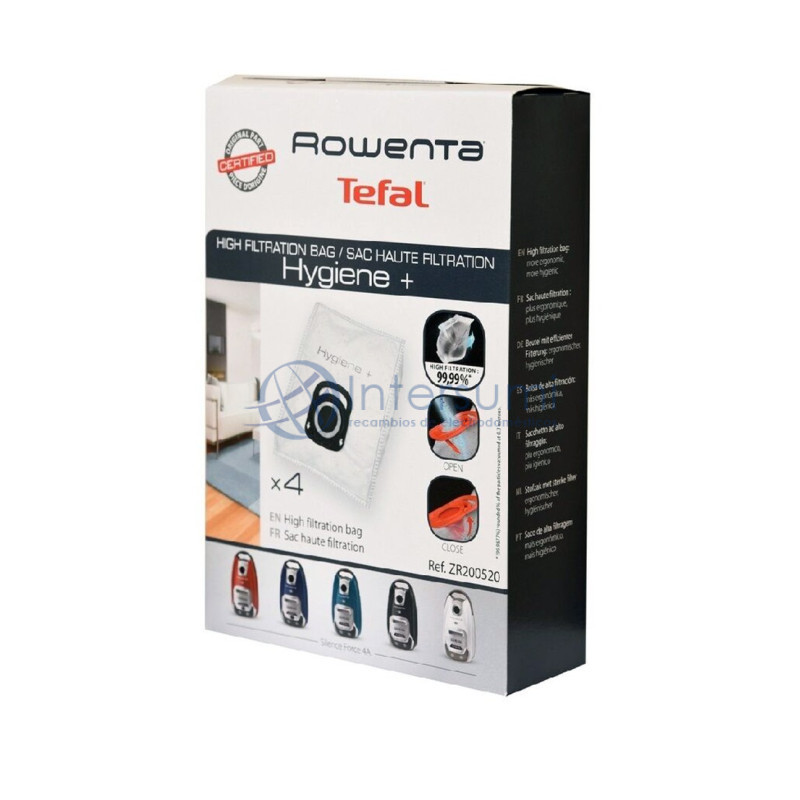 Sac aspirateur Hygiene+ Rowenta RO6331EA 4 unités ZR200520