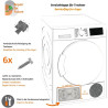 Kit couvercle évaporateur sèche-linge Bosch, Balay, Siemens, Neff 00646776