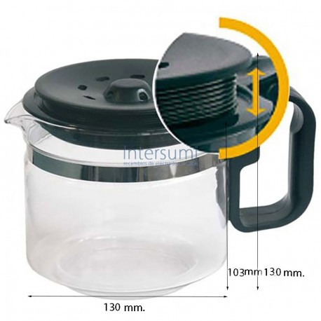 Jarra cafetera universal, regulable en altura 103x130mm 120UN0150