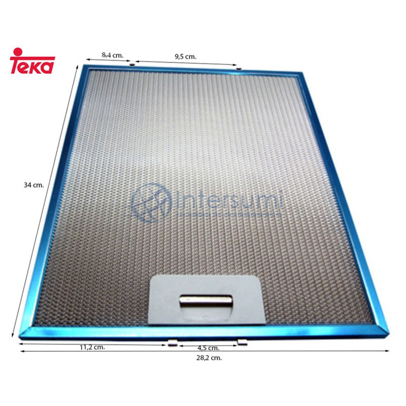 Filtre métallique hotte aspirante Teka 340x282 mm 81484010