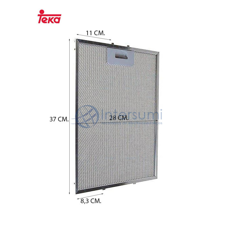 Filtre hotte aspirante Teka, 280x370mm 81460072