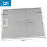 Filtre hotte aspirante Beko 320mm x 273mm 129730007